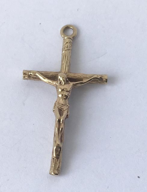 9ct gold crucifix necklace pendant